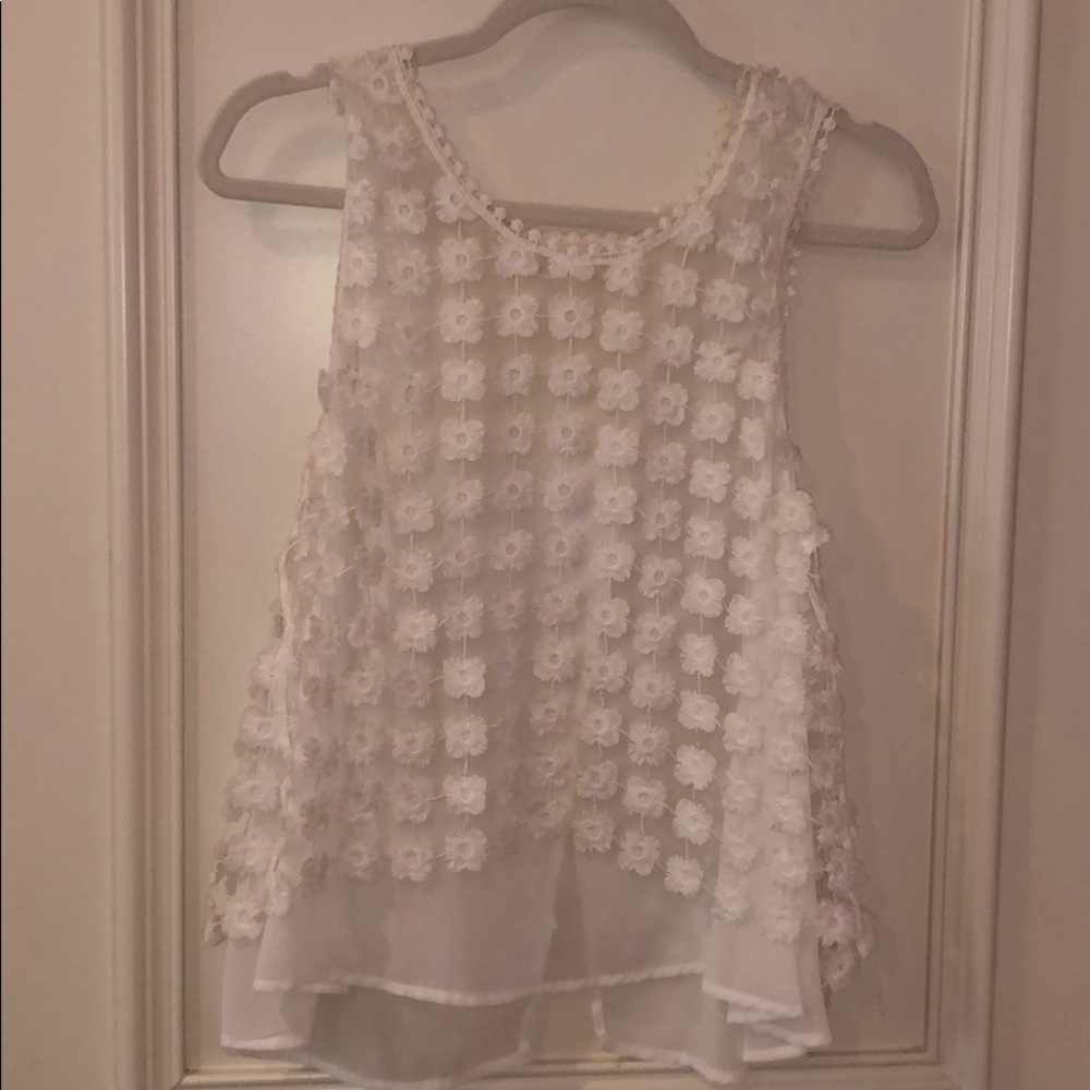 White Floral Blouse
